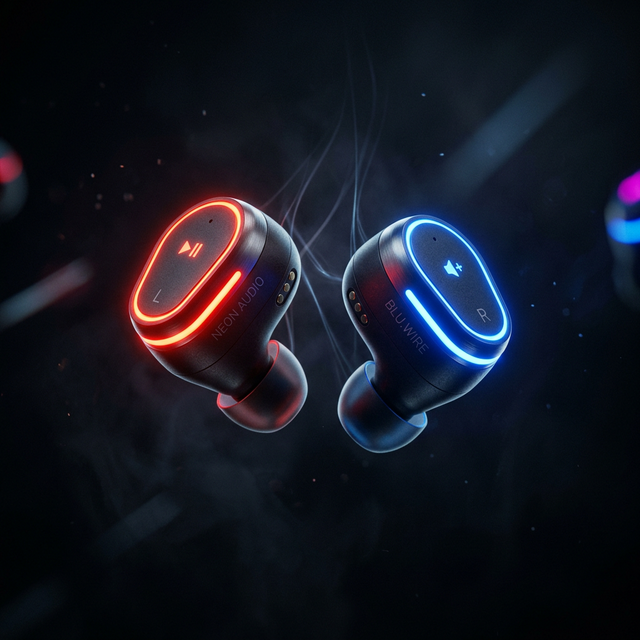 Glowing Neon Earbuds